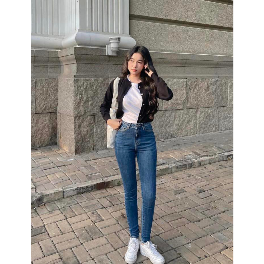 Quần Jeans Ôm Nữ SofmWear  Cạp cao