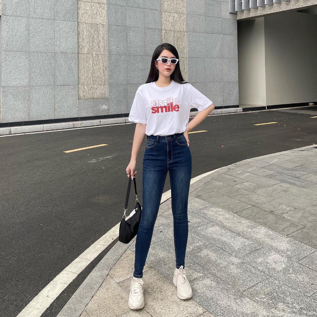 Quần Jeans Ôm Nữ SofmWear  Cạp cao