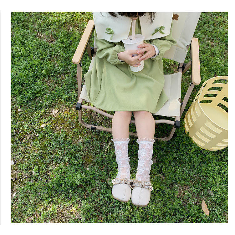 Tất đùi ren trắng tiểu thư cho bé gái