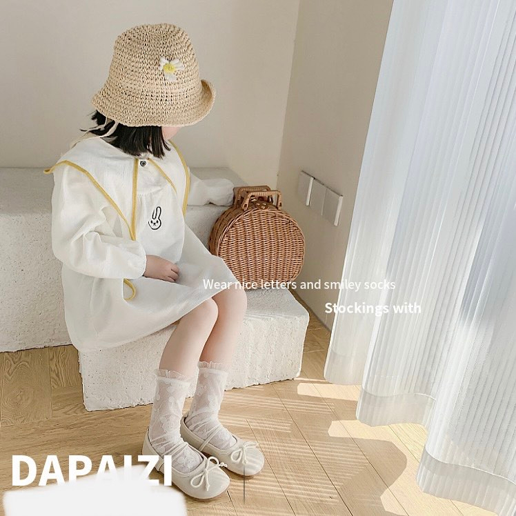 Tất đùi ren trắng tiểu thư cho bé gái