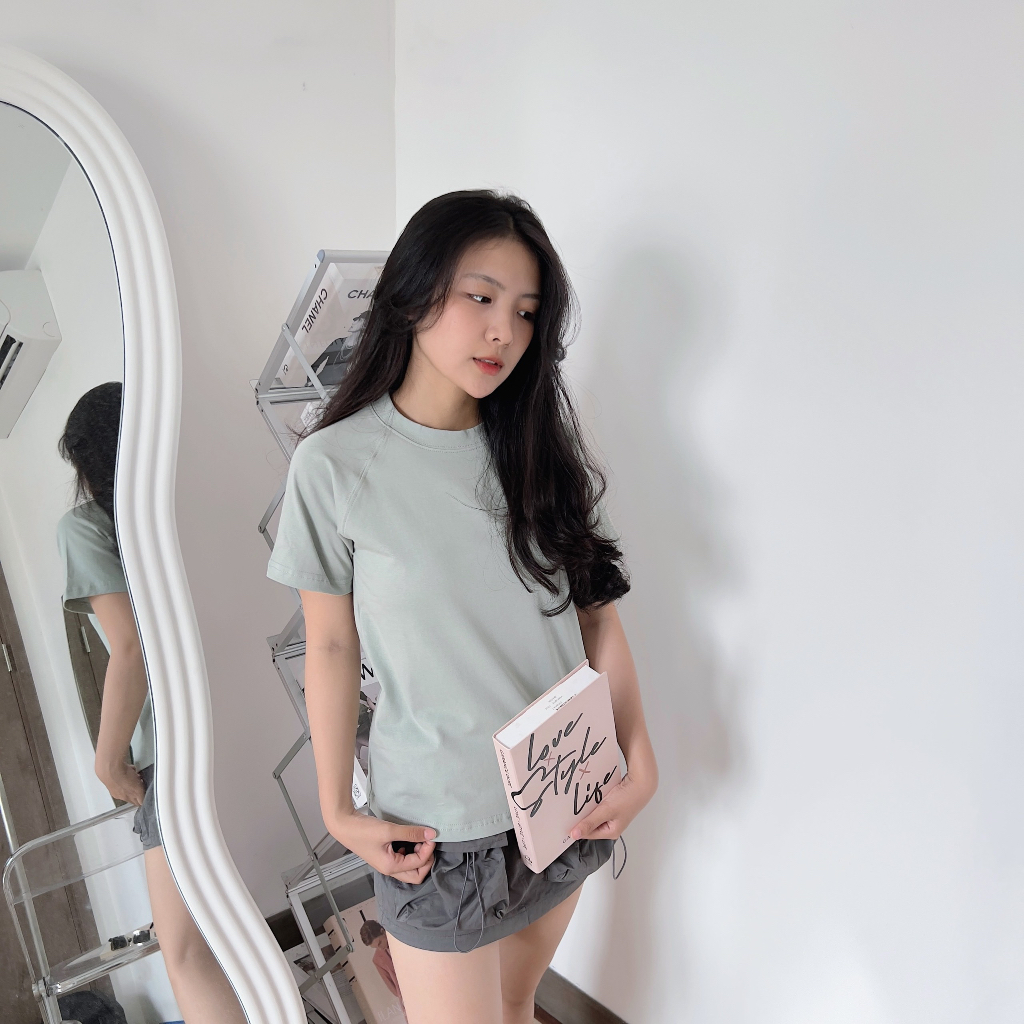 Áo thun Babytee Raglan 250GSM 100% Cotton 2c Mềm Mịn