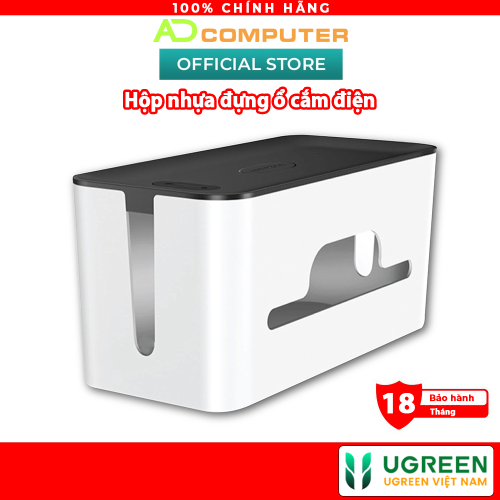 Hộp nhựa đựng ổ cắm điện UGREEN LP110 - Sắp xếp dây gọn gàng, bảo vệ an toàn cho trẻ em, nhựa ABS siêu bền và chống cháy