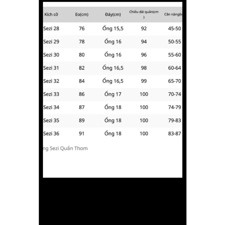 Quần Âu Thom 4 Viền Thêu, Vải Tăm Lì