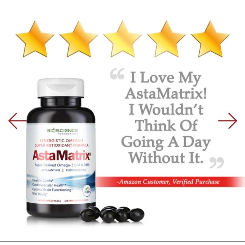 AstaMatrix Siêu Omega3 EPA, DHA, Omega5-7-9 Astaxanthin Chống Lão Hóa Da, Tăng Miễn Dịch, Sáng Mắt, Ngừa UT Bioscience