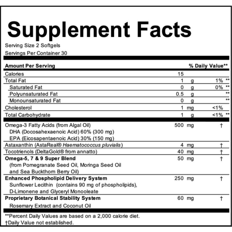 AstaMatrix Siêu Omega3 EPA, DHA, Omega5-7-9 Astaxanthin Chống Lão Hóa Da, Tăng Miễn Dịch, Sáng Mắt, Ngừa UT Bioscience