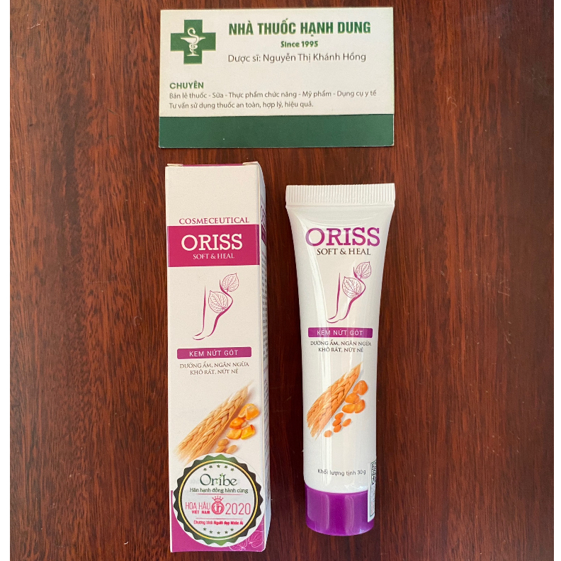 [Chính hãng] Kem Nứt Gót Chân Oriss 30g - ngăn ngừa nứt nẻ, dưỡng ẩm, tăng đàn hồi cho da