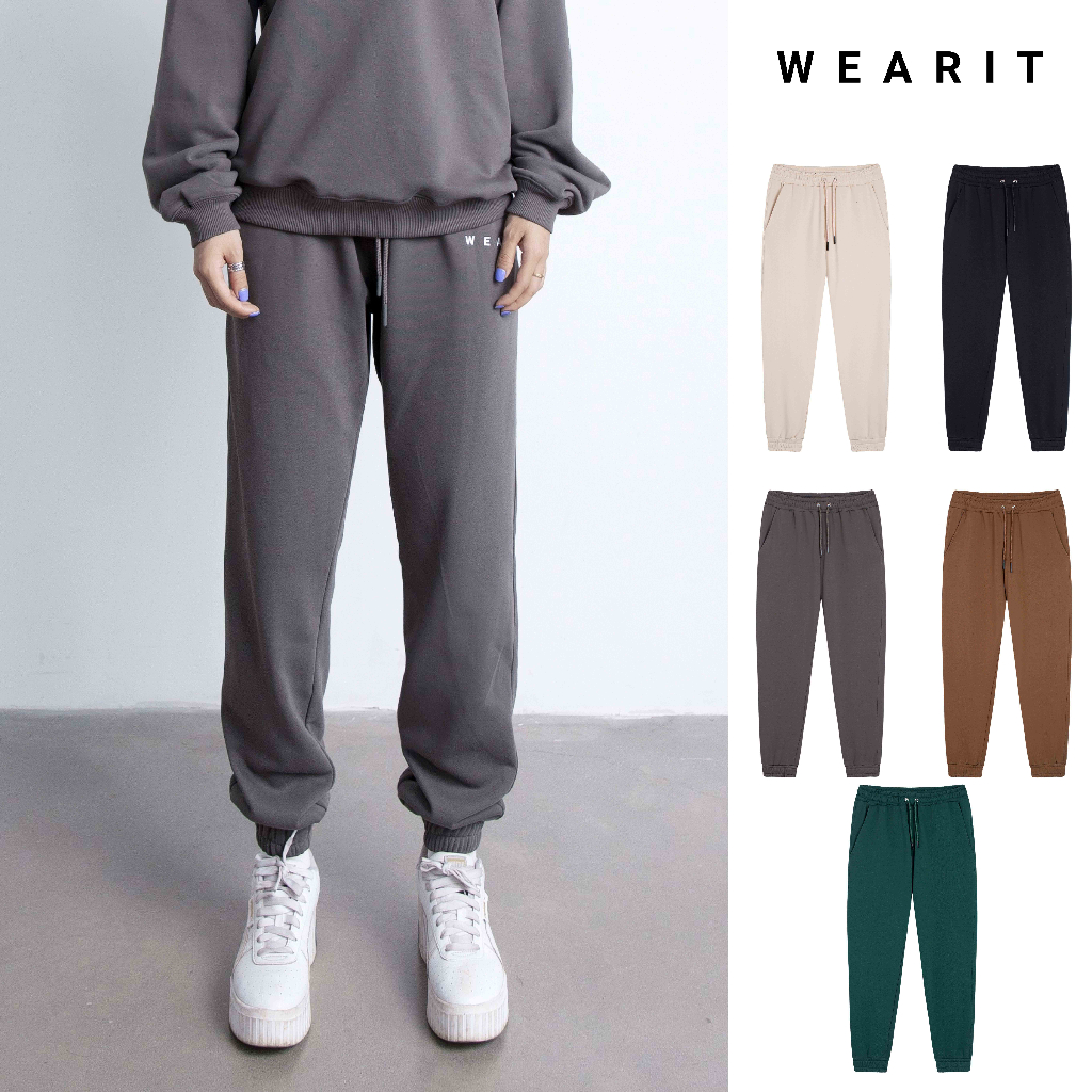 Quần basic sweatpants WEARIT chất liệu nỉ cotton cao cấp, nhiều màu sắc dễ phối