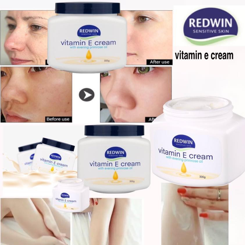 Kem Dưỡng Da Vitamin E Redwin Có Chứa Tinh Dầu Hoa Anh Thảo Cấp Ẩm, Làm Sáng Da Body Cream