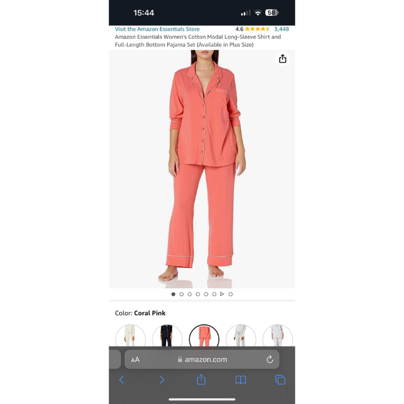 Bộ cotton mặc nhà hãng Amazon essentials dư xịn