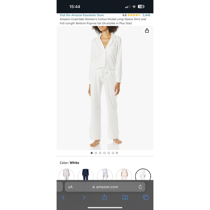 Bộ cotton mặc nhà hãng Amazon essentials dư xịn