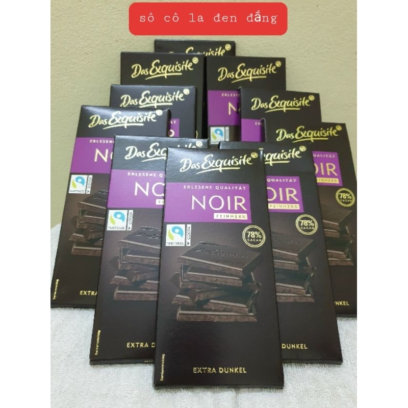 Socola  Chocolate Das Exquisite Noir 78% ca cao Đức 100g