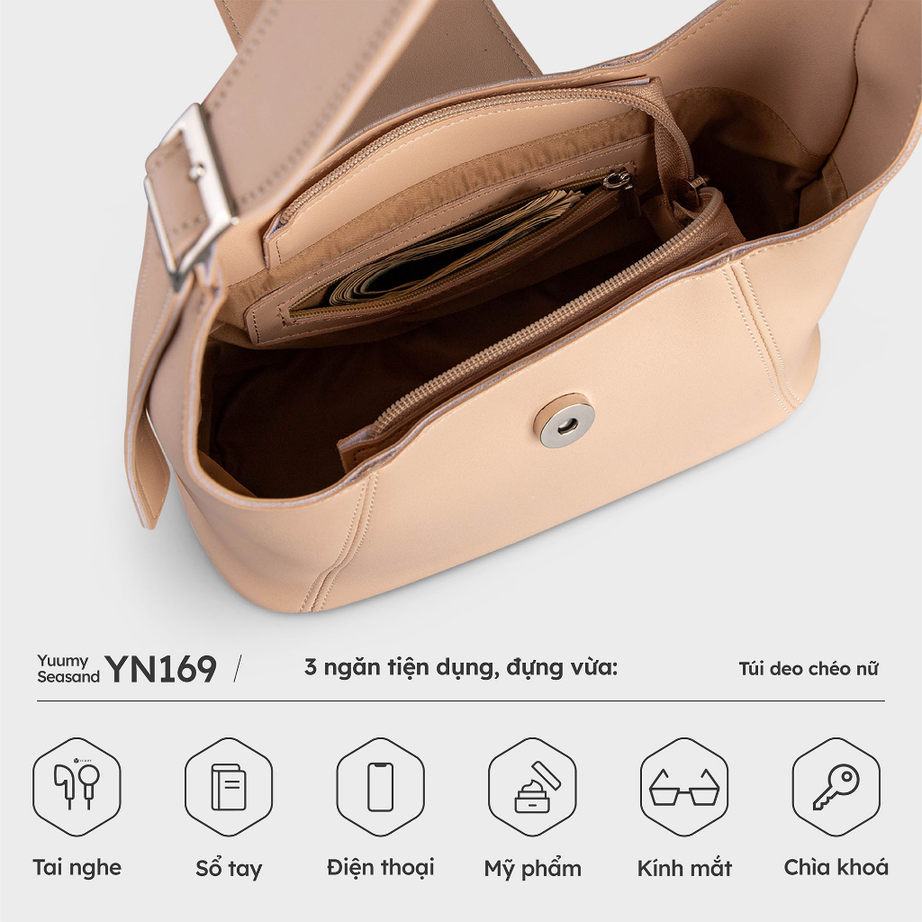 Túi đeo chéo nữ da cao cấp YUUMY YN169