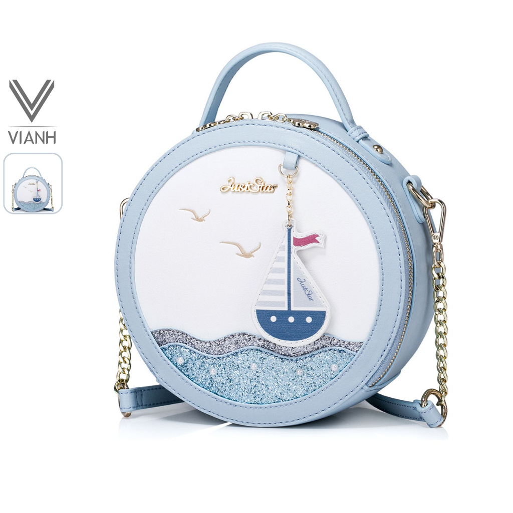 Túi phom tròn đẹp dễ thương cute Just Star thuyền và biển ViAnh Store 171277