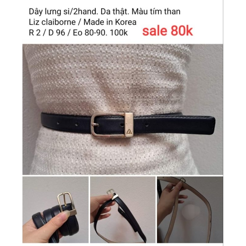 Dây lưng si/2hand da thật