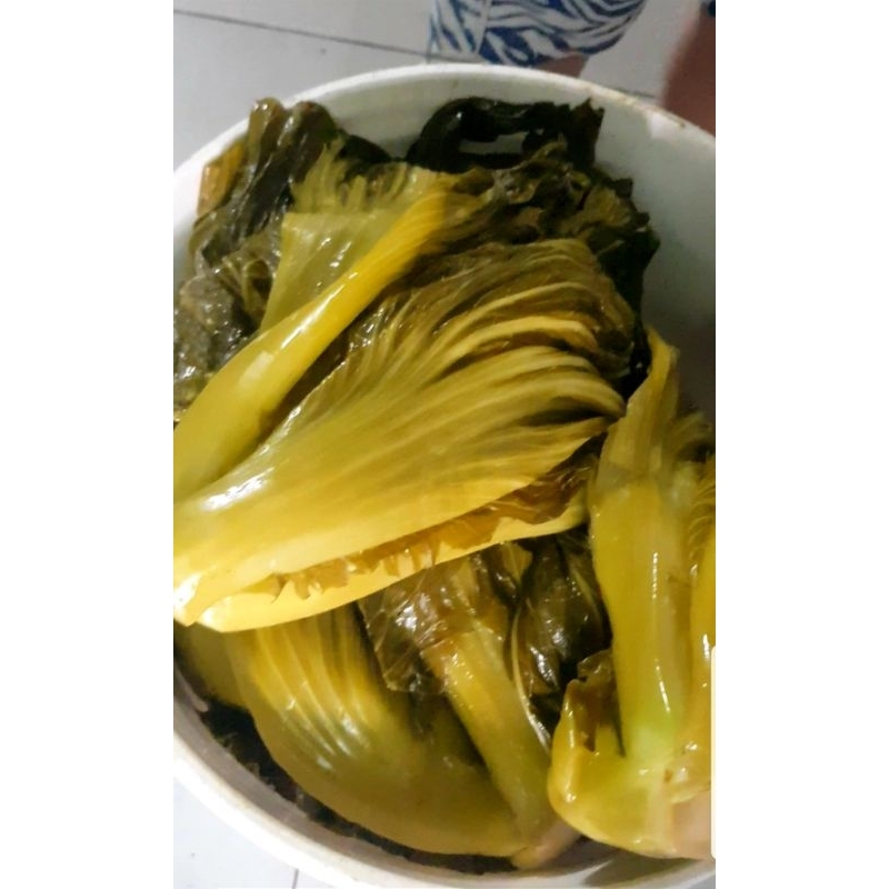 2kg cải muối chua  nhà làm đảm bảo sạch ,giòn ,thơm ngon.
