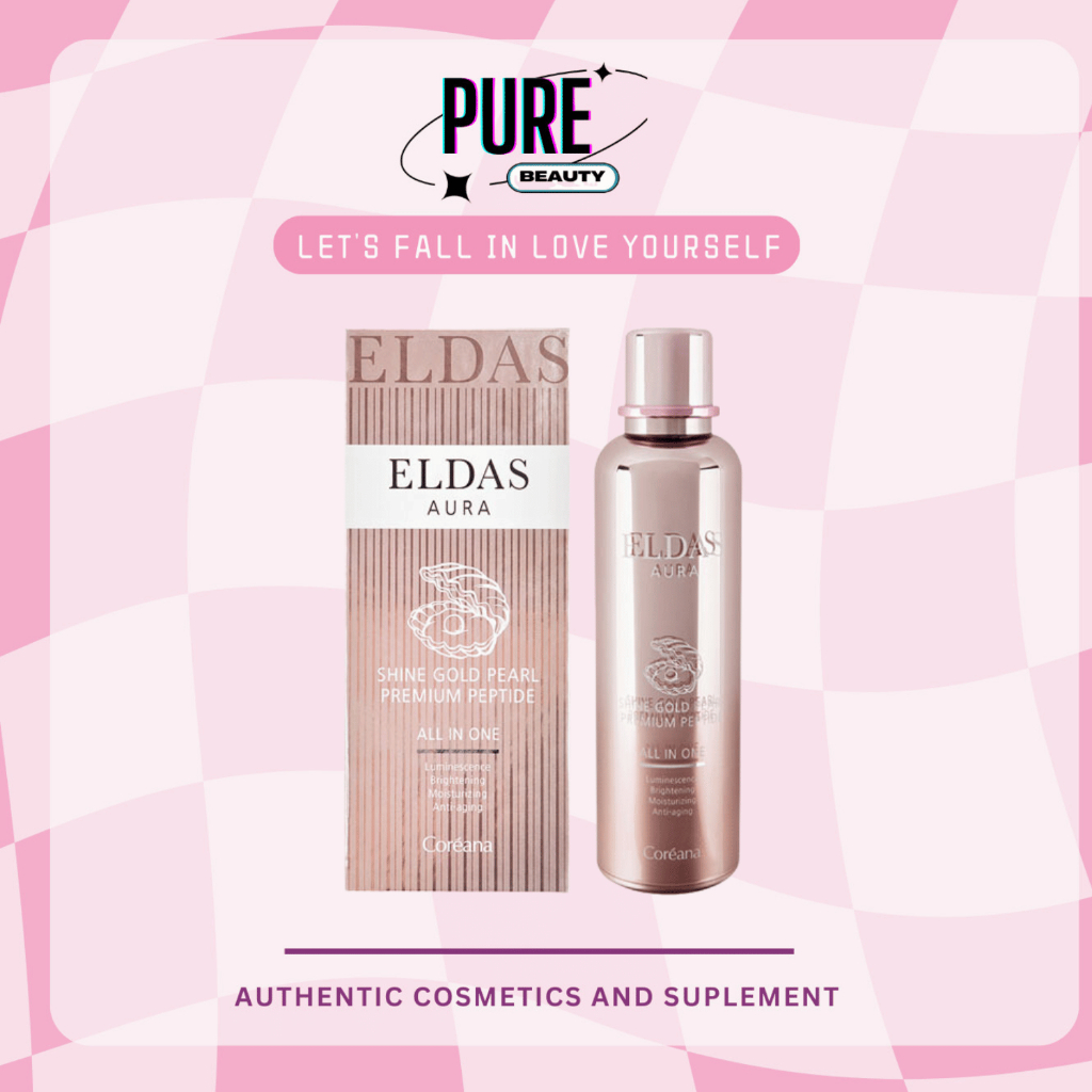 Tinh Chất Tế Bào Gốc Eldas Aura Shine Gold Pearl Premium Peptide All In One Coréana 100ml