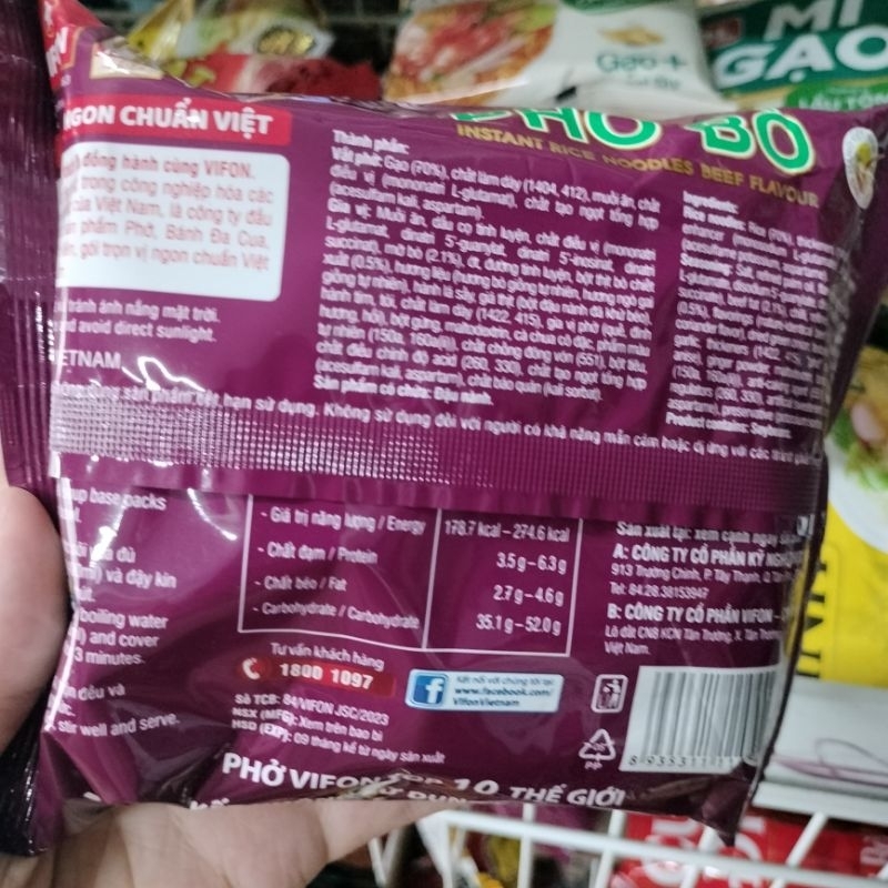 Phở bò Vifon gói 65g