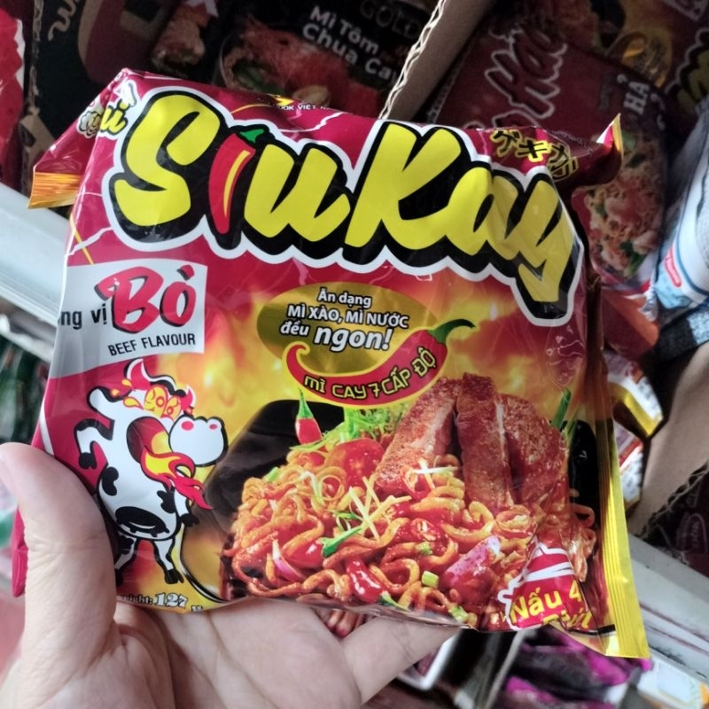 Mì siu cay vị bò 127g