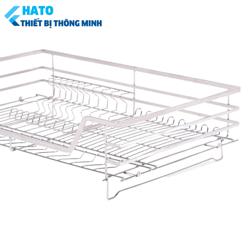 Giá Kéo Bát Đĩa Đa Năng SUS Inox 304 Kéo Ra Không Gây Tiếng Ồn, Kệ Đựng Bát Đĩa Có Khay Đựng Nước