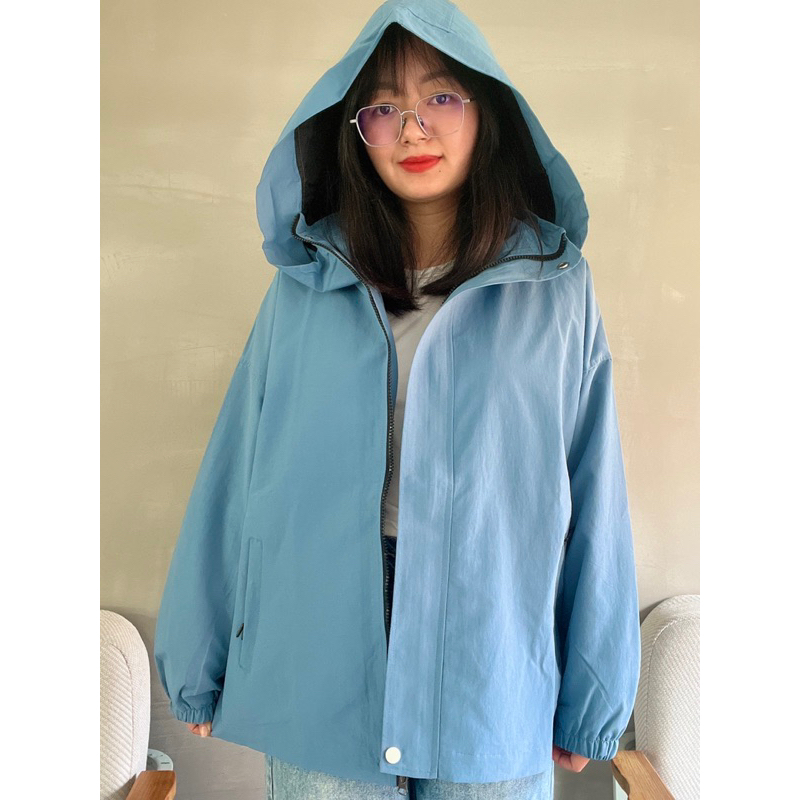 Áo khoác Unisex dù 2 lớp form rộng nam nữ Lamo Home A012