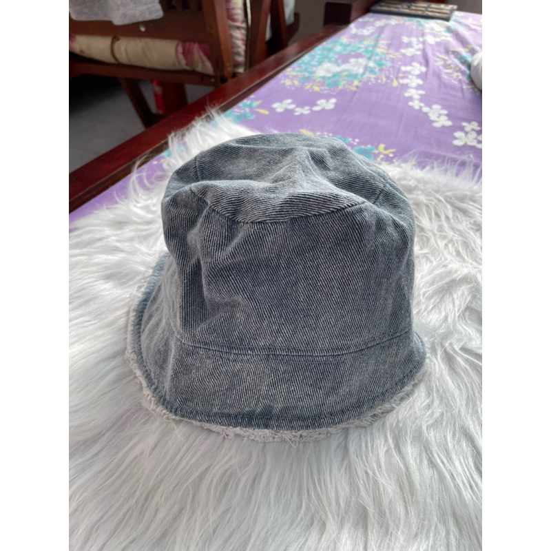 Pass nón bucket denim màu xanh vừa