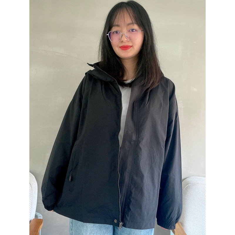 Áo khoác Unisex dù 2 lớp form rộng nam nữ Lamo Home A012