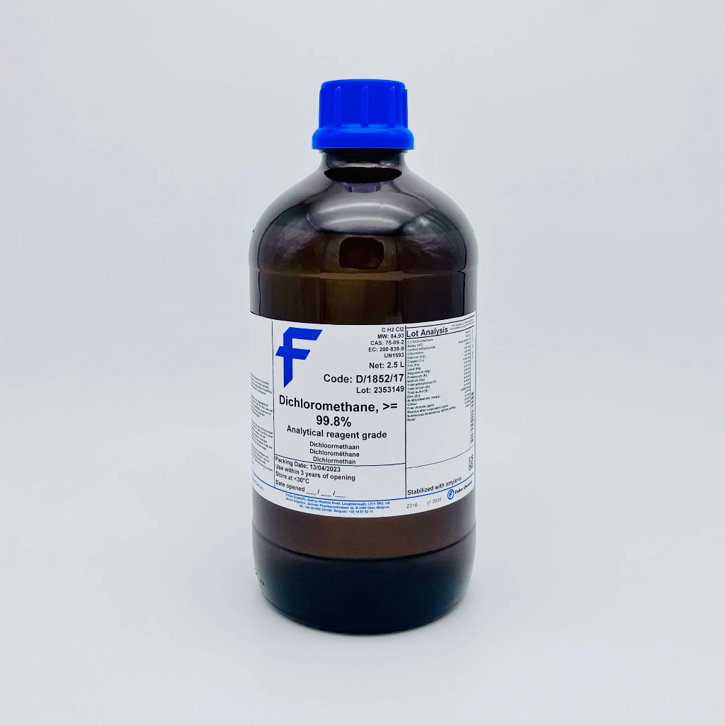 Hóa chất Dichloromethane >99.8% (AR, Chai 2.5L, Fisher Mỹ, Cas 75-09-2)