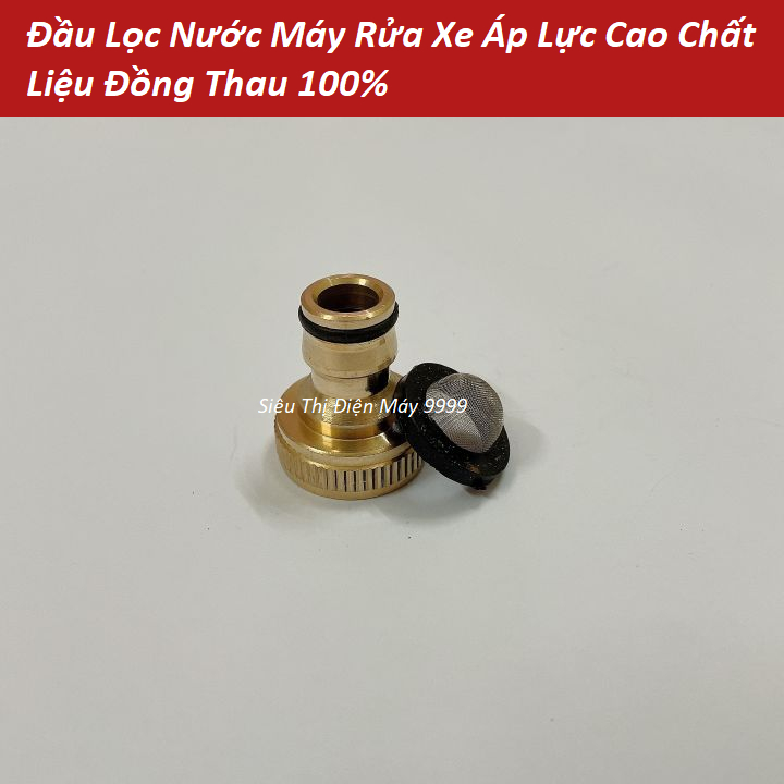 Đầu lọc nước - Cút lọc nước đầu vào máy rửa xe áp lực cao ( cốc đồng )