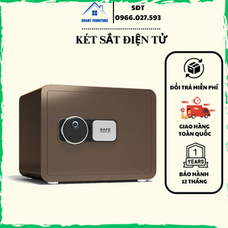 Két sắt mini, két sắt điện tử khóa vân tay,khóa số thông minh bảo mật cao kèm vít gắn tường hoặc tủ an toàn cho gia đình