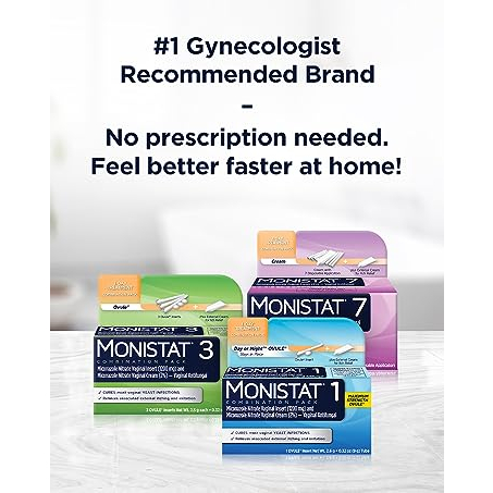 Kem bôi giảm ngứa Monistat 1 3 7 Day Yeast Infection Treatment 45g giảm ngứa và nấm vùng kín phụ nữ