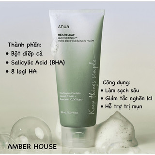 Sữa rửa mặt cho da dầu mụn ANUA