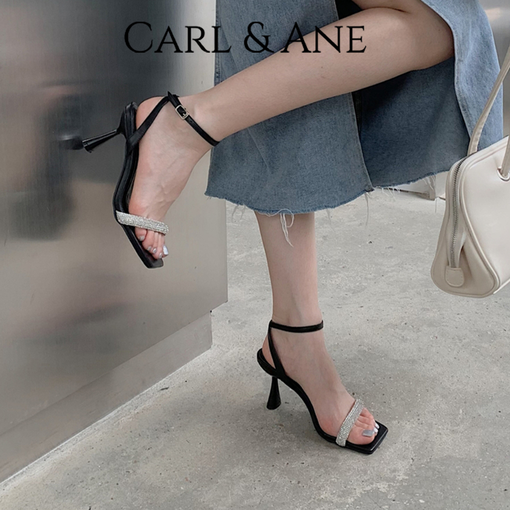 Carl & Ane - Giày cao gót Blaite Crytal quai ngang đính đá gót nhọn cao