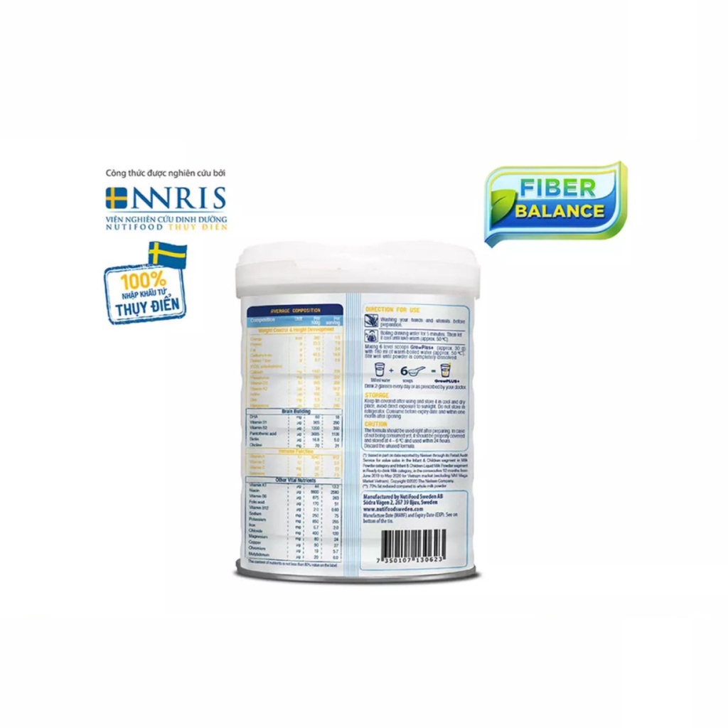 Sữa Bột Grow Plus Trắng cho trẻ béo phì 850G  giúp bé phát triển toàn diện