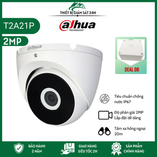 Camera Analog Dahua DH-HAC- T2A21P bán cầu sắt 2.0 Megapixels