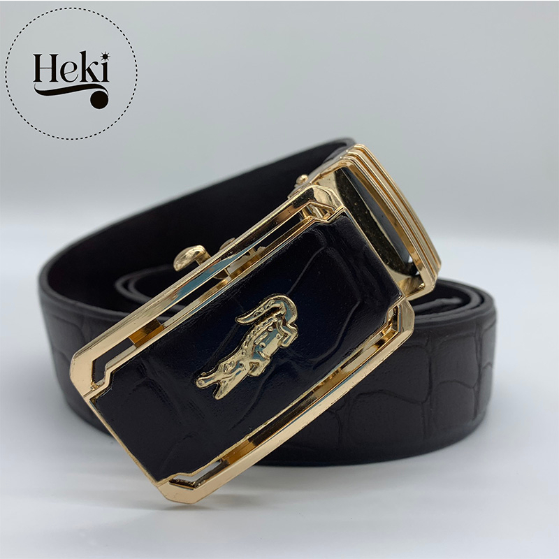 Thắt Lưng Nam Da Bò Thật Dập Vân Cá Sấu Sang Trọng Thương Hiệu Heki - Kèm Hộp Đựng Cao Cấp TL06