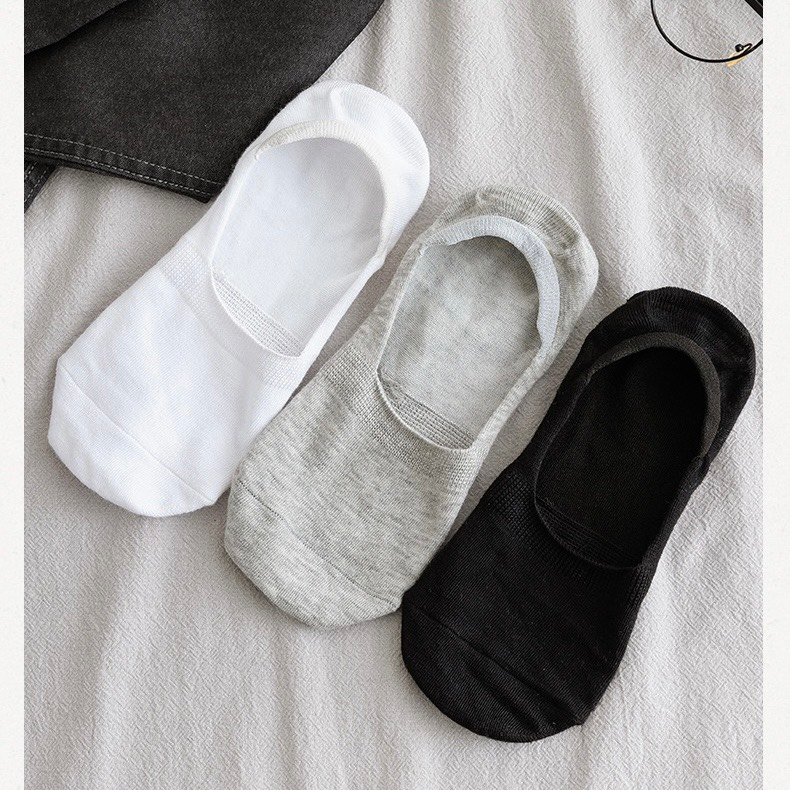 Tất vớ nam nữ trơn cotton mang dưới mắt cá chân kháng khuẩn MRSOCKS VL020