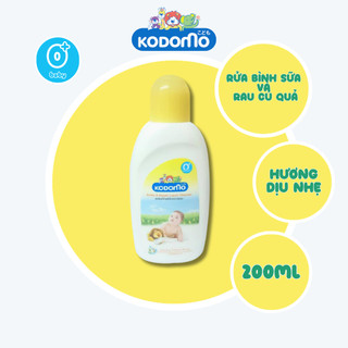 Nước rửa bình sữa và rau củ quả kodomo | 200ml - chai nhỏ