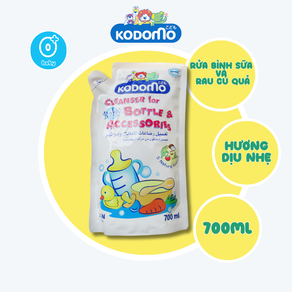 NƯỚC RỬA BÌNH SỮA VÀ RAU CỦ QUẢ KODOMO