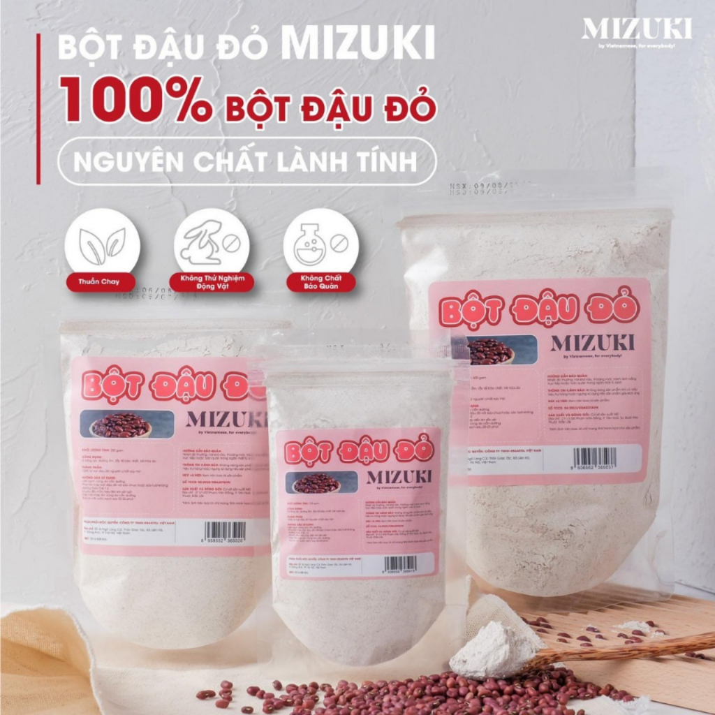 Bột Đậu Đỏ Nguyên Chất Mizuki 100g - 250g - 500g