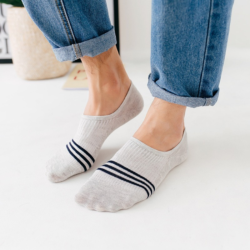 Tất lười nam nữ vớ hài trơn nam dưới mắt cá chân có silicon chống tuột gót cotton kháng khuẩn MRSOCKS VL008