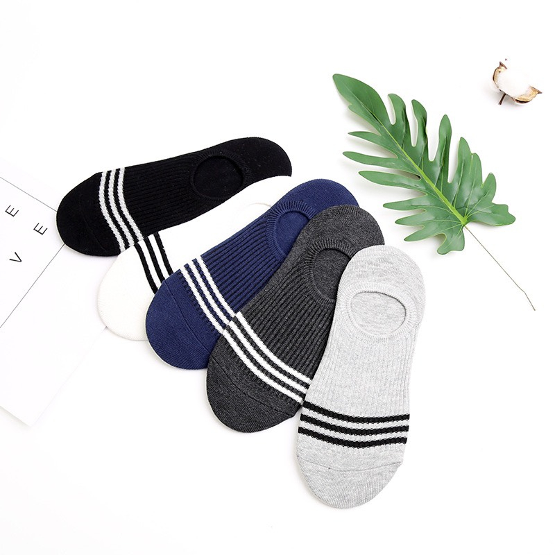 Tất lười nam nữ vớ hài trơn nam dưới mắt cá chân có silicon chống tuột gót cotton kháng khuẩn MRSOCKS VL008