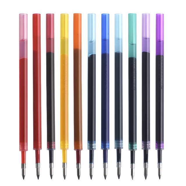 Ruột bút Gel bấm / Ruột thay thế cho bút bi nước. Nét 0.5mm êm trơn, nhiều màu giao ngẫu nhiên