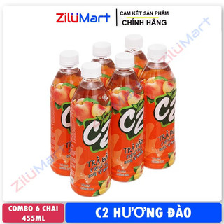 Nước hồng trà C2 hương đào loại 455ml