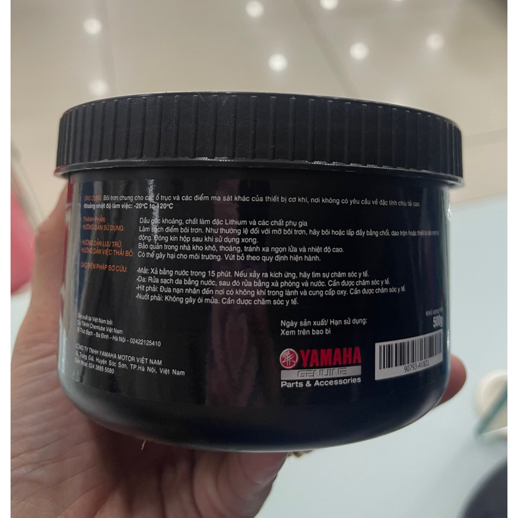 Mỡ bôi trơn chịu nhiệt cao cấp hộp 500g chính hãng yamaha
