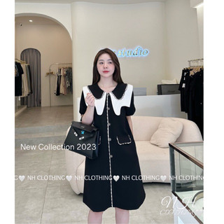 Váy cổ phối viền ren sm