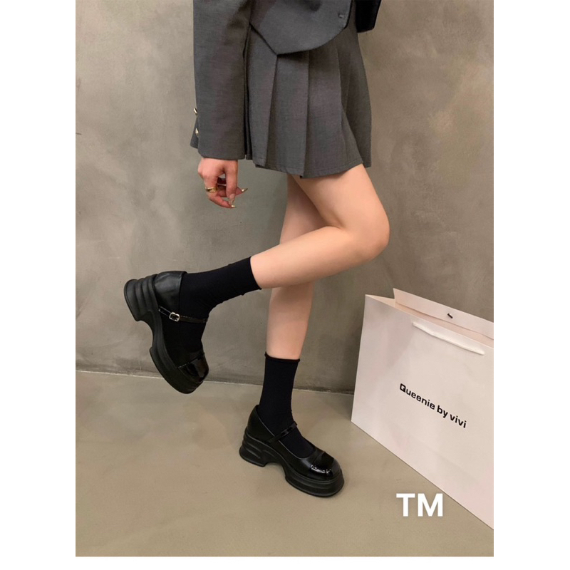 Giày marry jane pha mũi 5cm