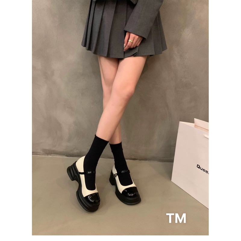 Giày marry jane pha mũi 5cm
