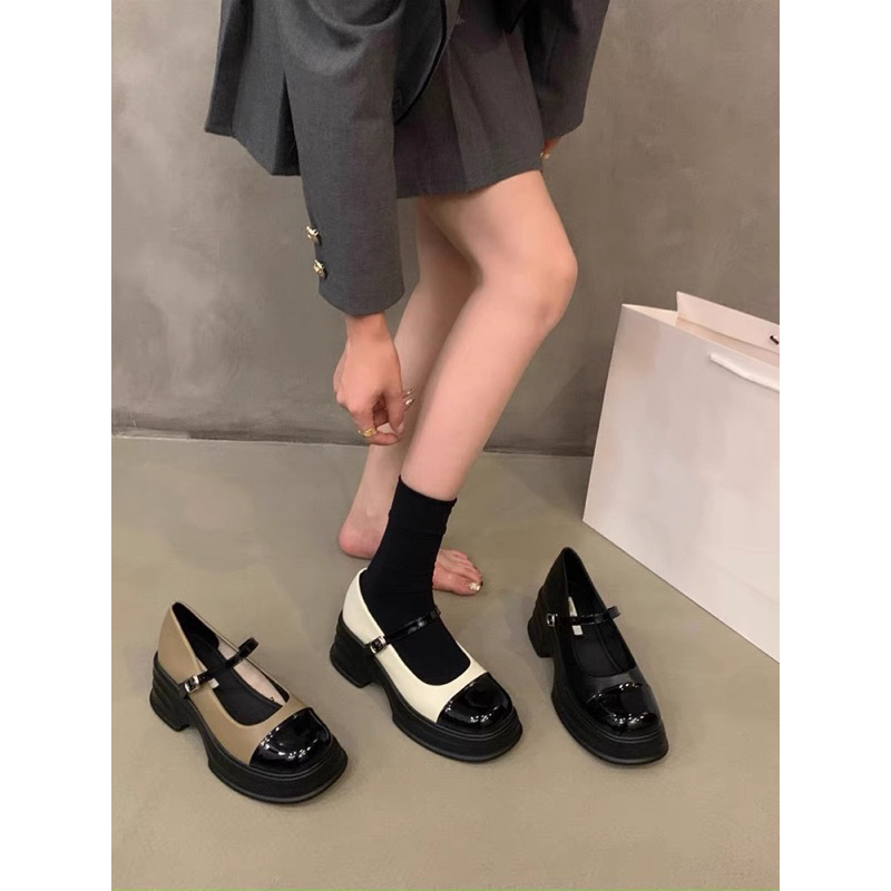 Giày marry jane pha mũi 5cm