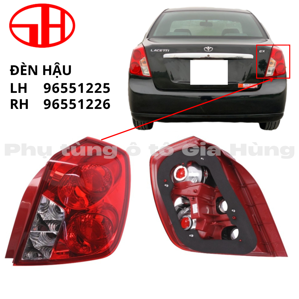 Đèn hậu cho xe ô tô LACETTI bản EX/MAX đời 2002-2008