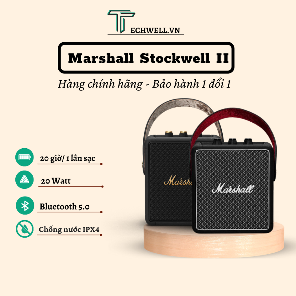 Loa Bluetooth Marshall Stockwell 2 [Hàng Chính Hãng]